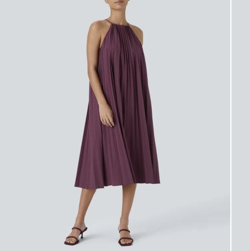 HALARA Breezeful Halter Tie Back Dress - Picture 3 of 16